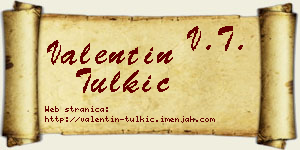 Valentin Tulkić vizit kartica